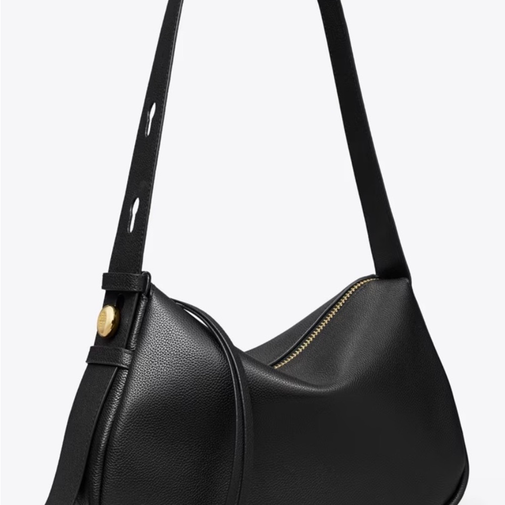 Tory Burch Black Leather Romy Shoulder Bag - Picture 2 of 13